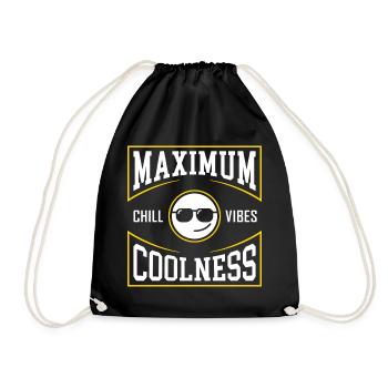 Maximum Coolness Happy Face - Turnbeutel - Schwarz - Vorne