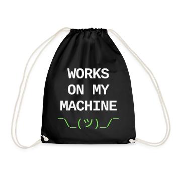 Works On My Machine – Developer IT Design - Turnbeutel - Schwarz - Vorne