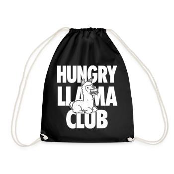Club Hungry Lama avec burger - Sac de sport léger - noir - Devant