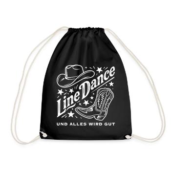 Line Dance Cowboy Flair - Turnbeutel - Schwarz - Vorne