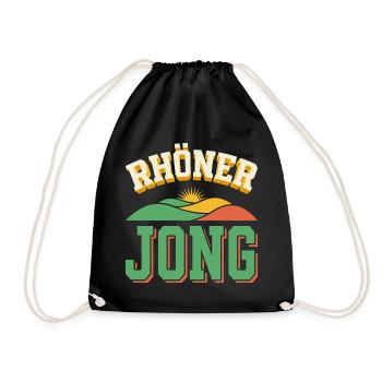 Rhöner Jong - Rhön Heimat Berge Retro - Turnbeutel - Schwarz - Vorne