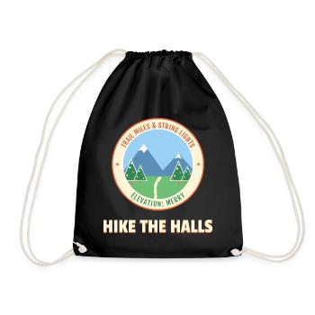 Wandern Sie den Halls Christmas Hiking Mountain Trail - Turnbeutel - Schwarz - Vorne