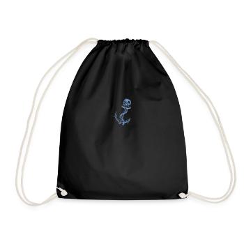 anchor - Drawstring Bag - black - Front