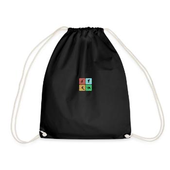 Skiing Ski Motif for Skier Skier - Drawstring Bag - black - Front