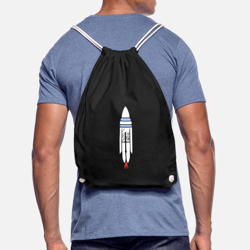 Spacecraft Rocket Space Space Flight Vector Drawstring Bag