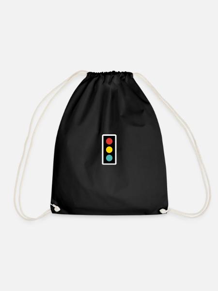 Children's traffic light - Drawstring Bag - black