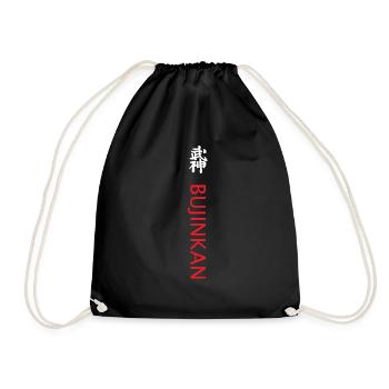 bujinkan kanji ninjutsu - Drawstring Bag - black - Front