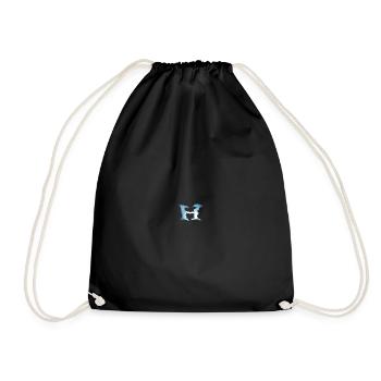 Logo H Blue - Drawstring Bag - black - Front
