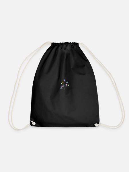Variegated plant - Drawstring Bag - black