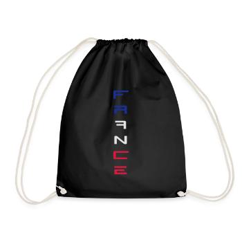 France Logo - Drawstring Bag - black - Front