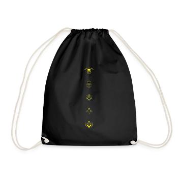 novavarion space sci fi stars galaxy moon planets - Drawstring Bag - black - Front