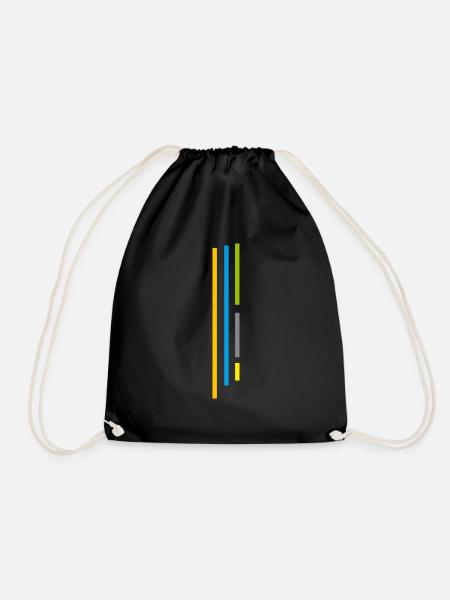 Style Streifen - FARBEN Linien / Sportlich - Turnbeutel - Schwarz
