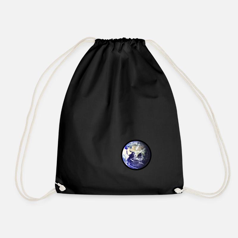 Earth - Drawstring Bag - black