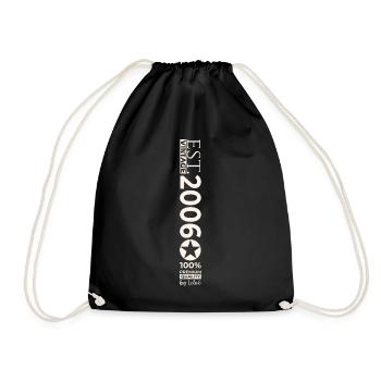 17th Birthday Man Original June Vintage 2006 - Drawstring Bag - black - Front