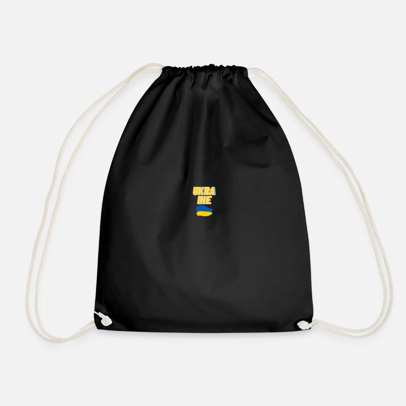 Ukrainian Strength and Perseverance - Drawstring Bag - black