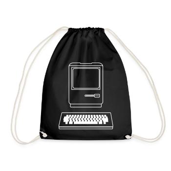 Computer - Turnbeutel - Schwarz - Vorne