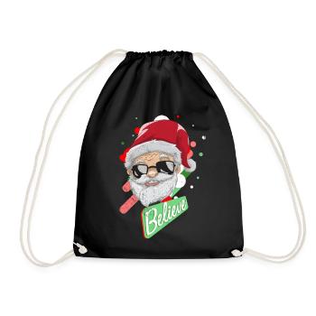 Santa Claus - Drawstring Bag - black - Front