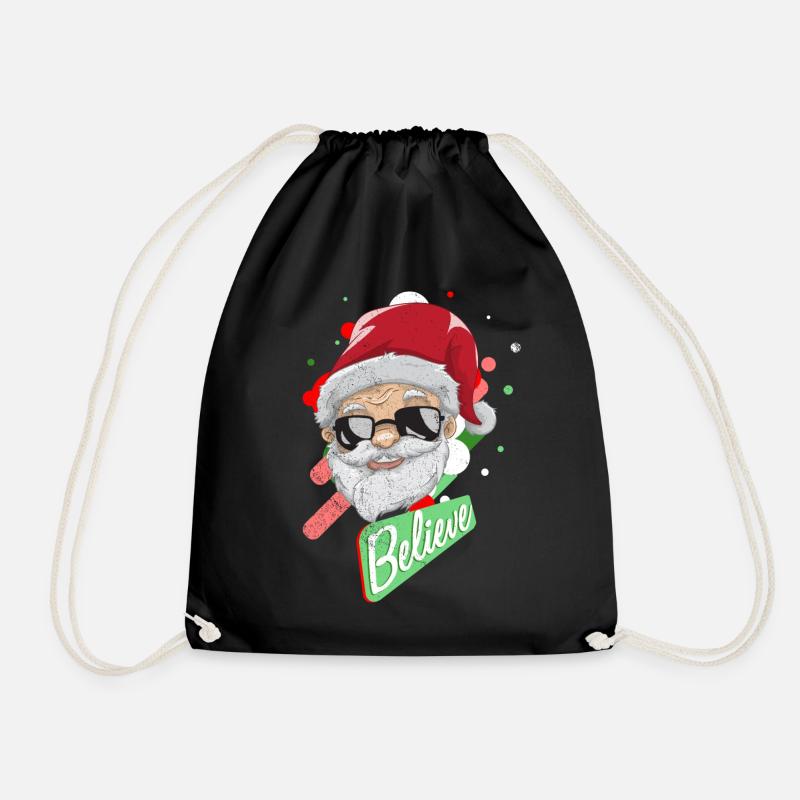 Weihnachtsmann - Turnbeutel - Schwarz