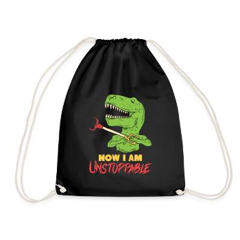 T-REX Joke Dinosaur Tyrannosaurus Rex Gift - Drawstring Bag - black - Front