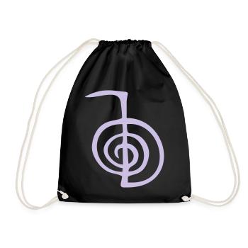 Choku Rei - Reiki Symbol - Drawstring Bag - black - Front