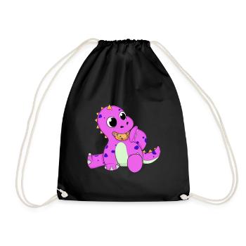 Dino Dinosaurier Fantasy Kinder Baby Kleinkind - Turnbeutel - Schwarz - Vorne
