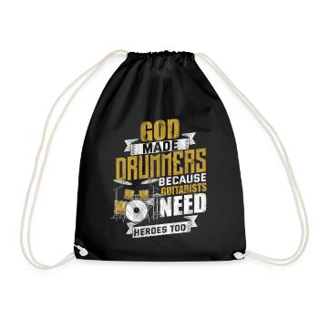 Tambours batteur baguettes tambour - Sac de sport léger - noir - Devant