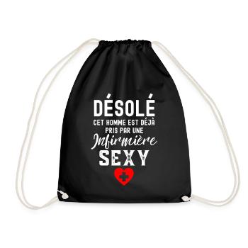 Cet homme est déjà pris par une infirmière sexy - Sac de sport léger - noir - Devant