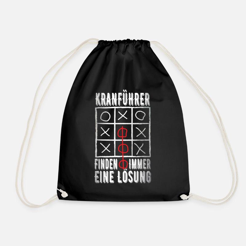 Kranführer - Turnbeutel - Schwarz