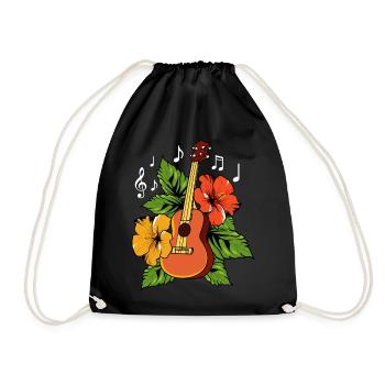 Ukulele Hawaii - Drawstring Bag - black - Front