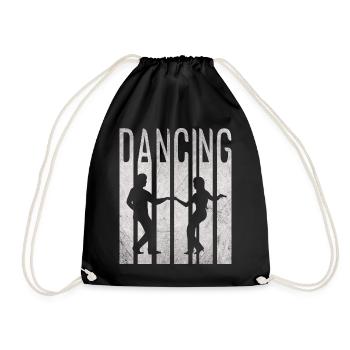 Dancing Disco Fox Boogie Woogie Tanzen Tanzpaar - Turnbeutel - Schwarz - Vorne