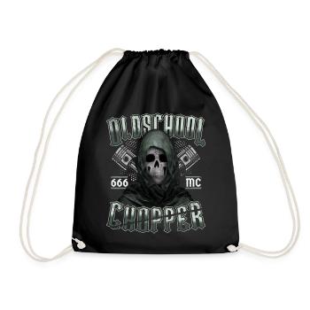 Oldschool Chopper - Drawstring Bag - black - Front
