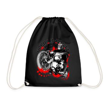 Gorilla Biker- Motard passionné - Sac de sport léger - noir - Devant