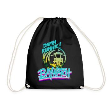 Baywatch Damn Ronnie! - Drawstring Bag - black - Front
