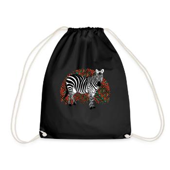 Zebra Africa Horse Hipster Gift Animal Stripe - Sac de sport léger - noir - Devant