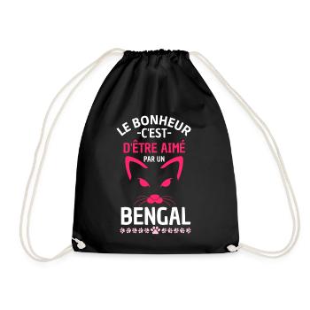 Humour chat BENGAL 1 - Sac de sport léger - noir - Devant