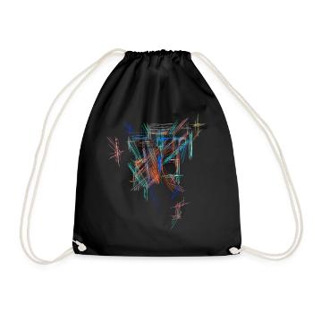 Modèle de futurisme - Sac de sport léger - noir - Devant