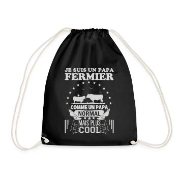 papa fermier comme un papa normal mais plus cool 1 - Sac de sport léger - noir - Devant