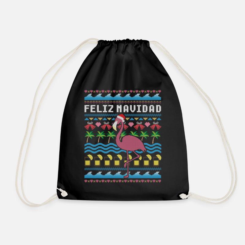 Feliz Navidad Hässliche Weihnachten - Turnbeutel - Schwarz