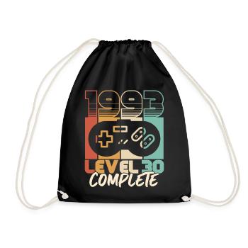 30e anniversaire né en 1993 Niveau 30 Complet - Sac de sport léger - noir - Devant