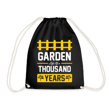 La vie dans le jardin – Mille ans - Sac de sport léger - noir - Devant