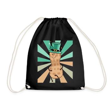 Noix de cacahuète Nouvel An Félicitations Noix présente - Sac de sport léger - noir - Devant
