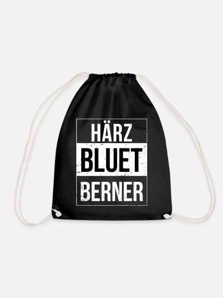 Bern Härzbluetberner Berner - Turnbeutel - Schwarz