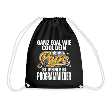Programmierer Papa Vater Vatertag Cooler Papa - Turnbeutel - Schwarz - Vorne