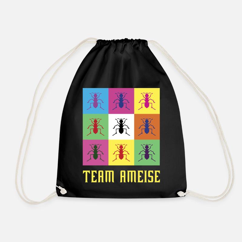 Team Ameise - Turnbeutel - Schwarz