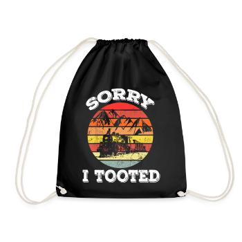 Sorry I Tooted - Rétro - Sac de sport léger - noir - Devant