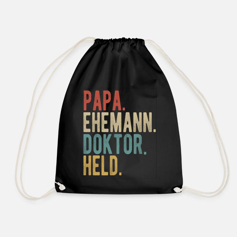 Doktor Papa Ehemann Held - Turnbeutel - Schwarz