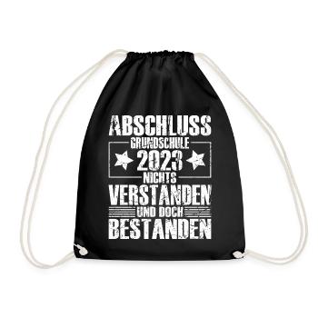 Abschluss 2023 Grundschule - Turnbeutel - Schwarz - Vorne
