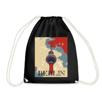 Fernsehturm Berlin The Place to be - Drawstring Bag - black - Front