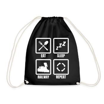 Manger Dormir Train Répéter - Sac de sport léger - noir - Devant