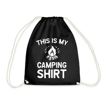 Das ist mein Camping-Shirt - Turnbeutel - Schwarz - Vorne